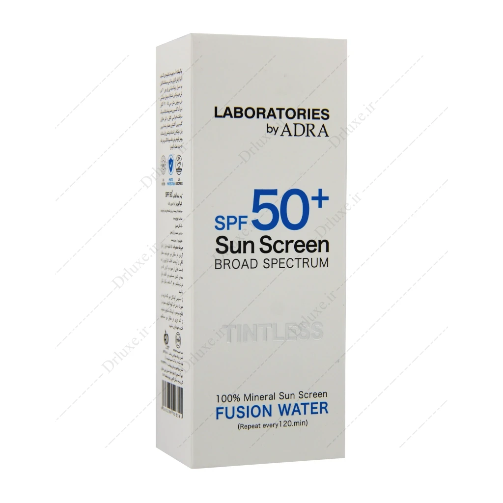 کرم ضد آفتاب SPF50 فیوژن واتر بی رنگ آدرا